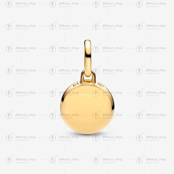 Pandora Green Engravable Mini Medallion Charm - Picture 3 of 7